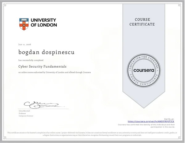 Cyber Security Fundamentals — University of London