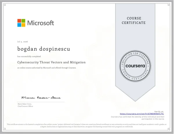 Cybersecurity Threat Vectors and Mitigation