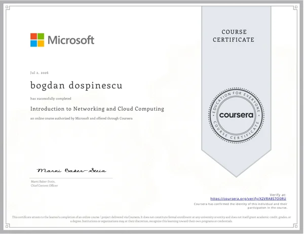 Introduction to Networking and Cloud Computing