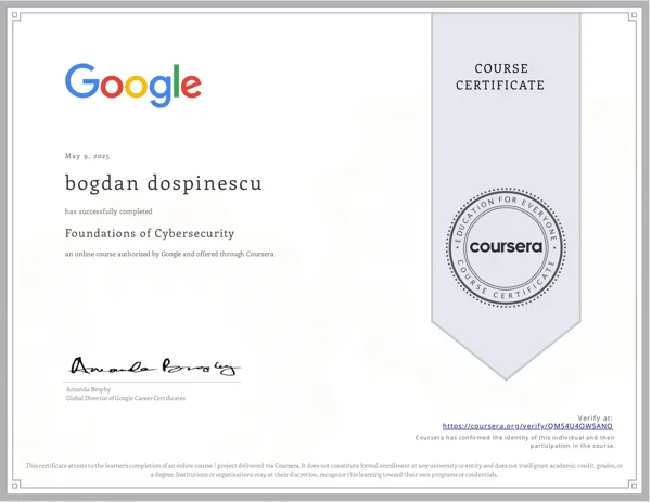 Google — Foundations of Cybersecurity