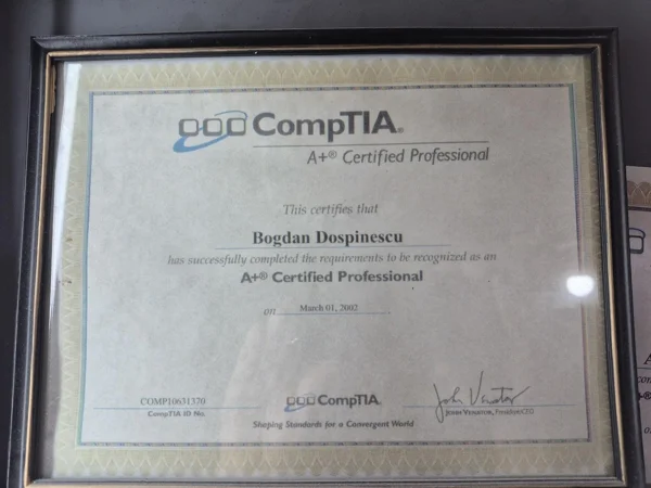 CompTIA A+ — certificate